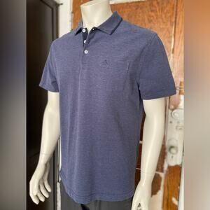 Original PENGUIN Heritage Slim Fit Blue Cotton Knit Polo Mens sz XL